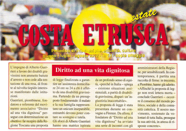 Diritto Vita Dignitosa su Costa Etrusca